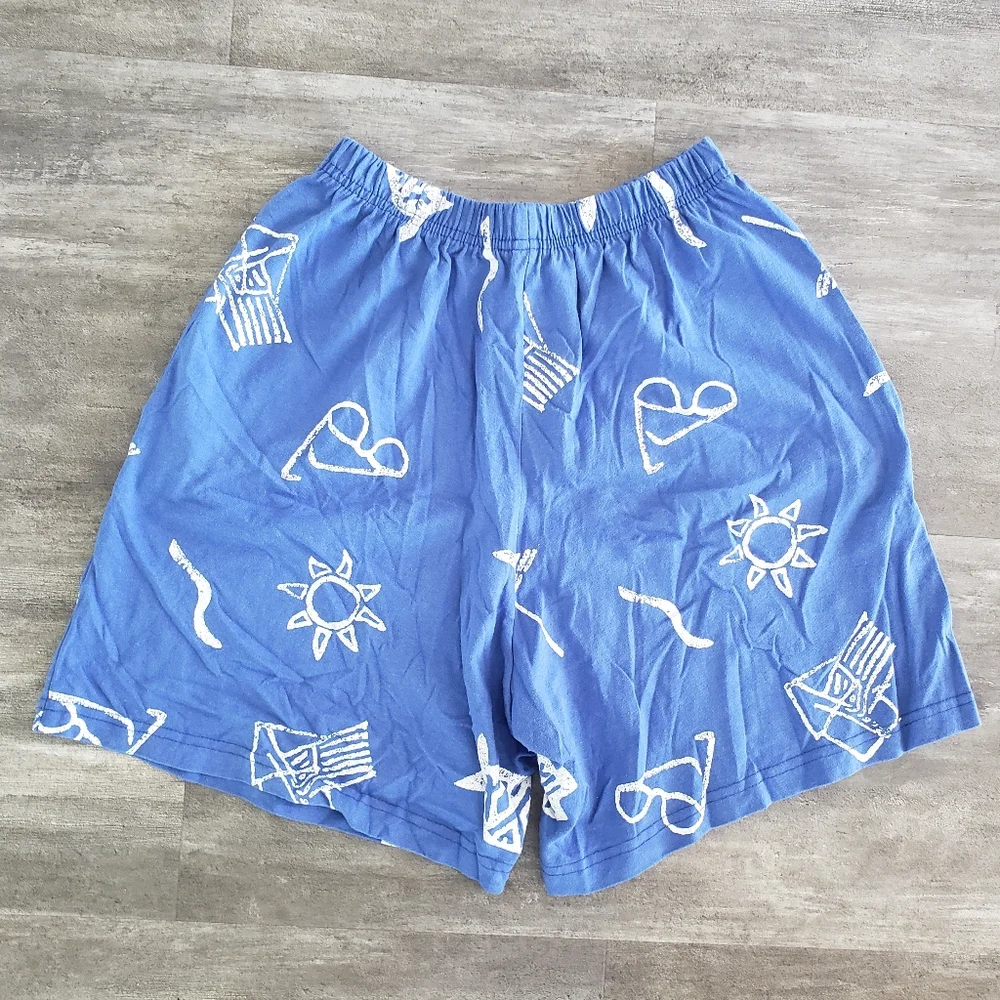 Blue White JB Beach Vacation Dad Short